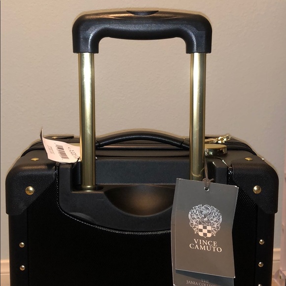 vince camuto black and gold luggage